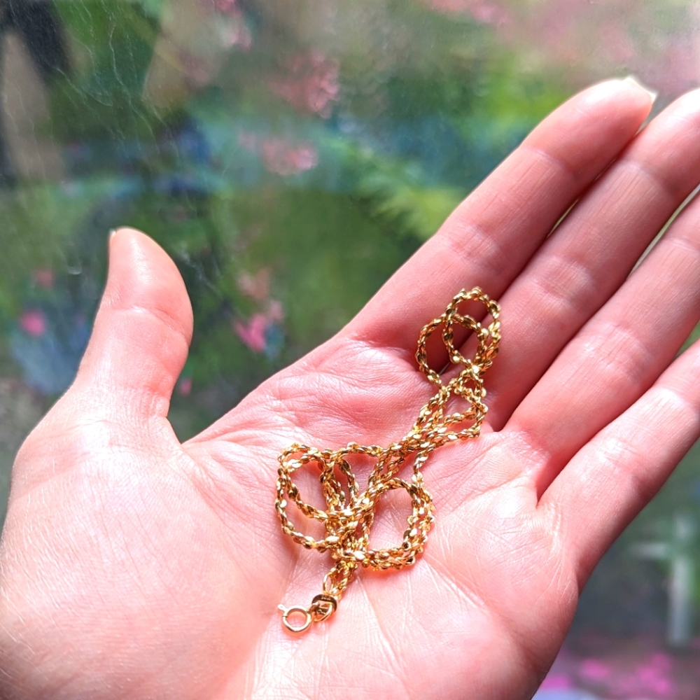 14k rope chain 18"